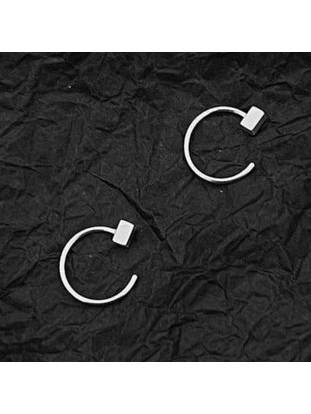 SALTY Men Stainless Steel Hoop Earrings