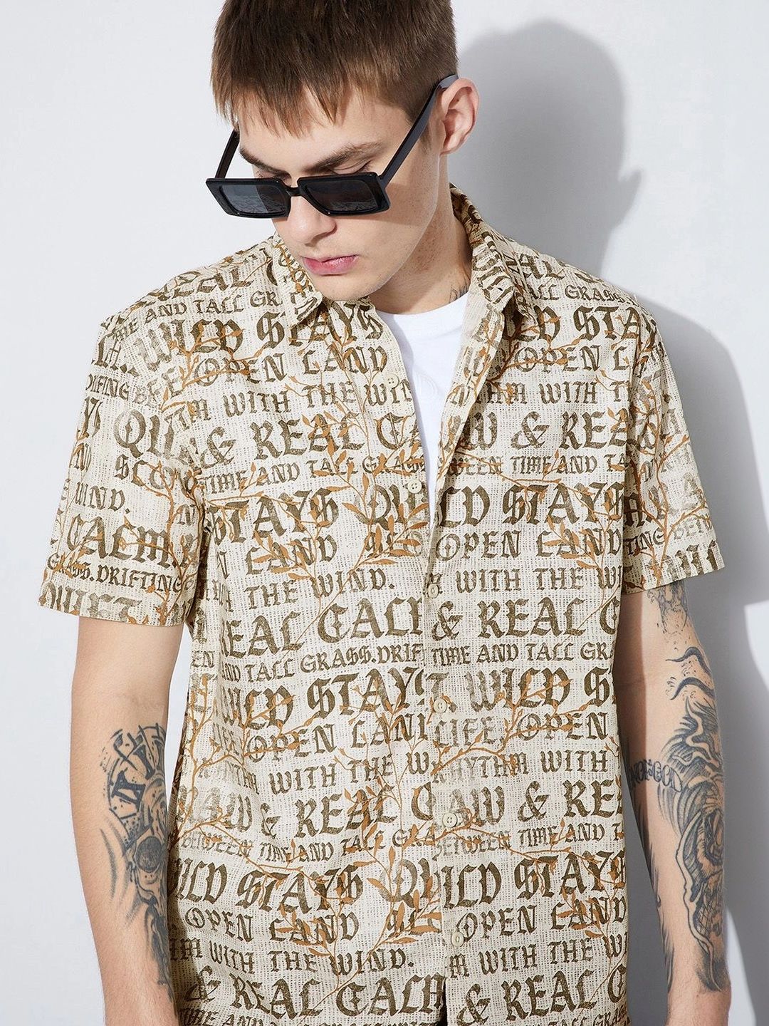Forca by Lifestyle Men Printed Casual Shirt