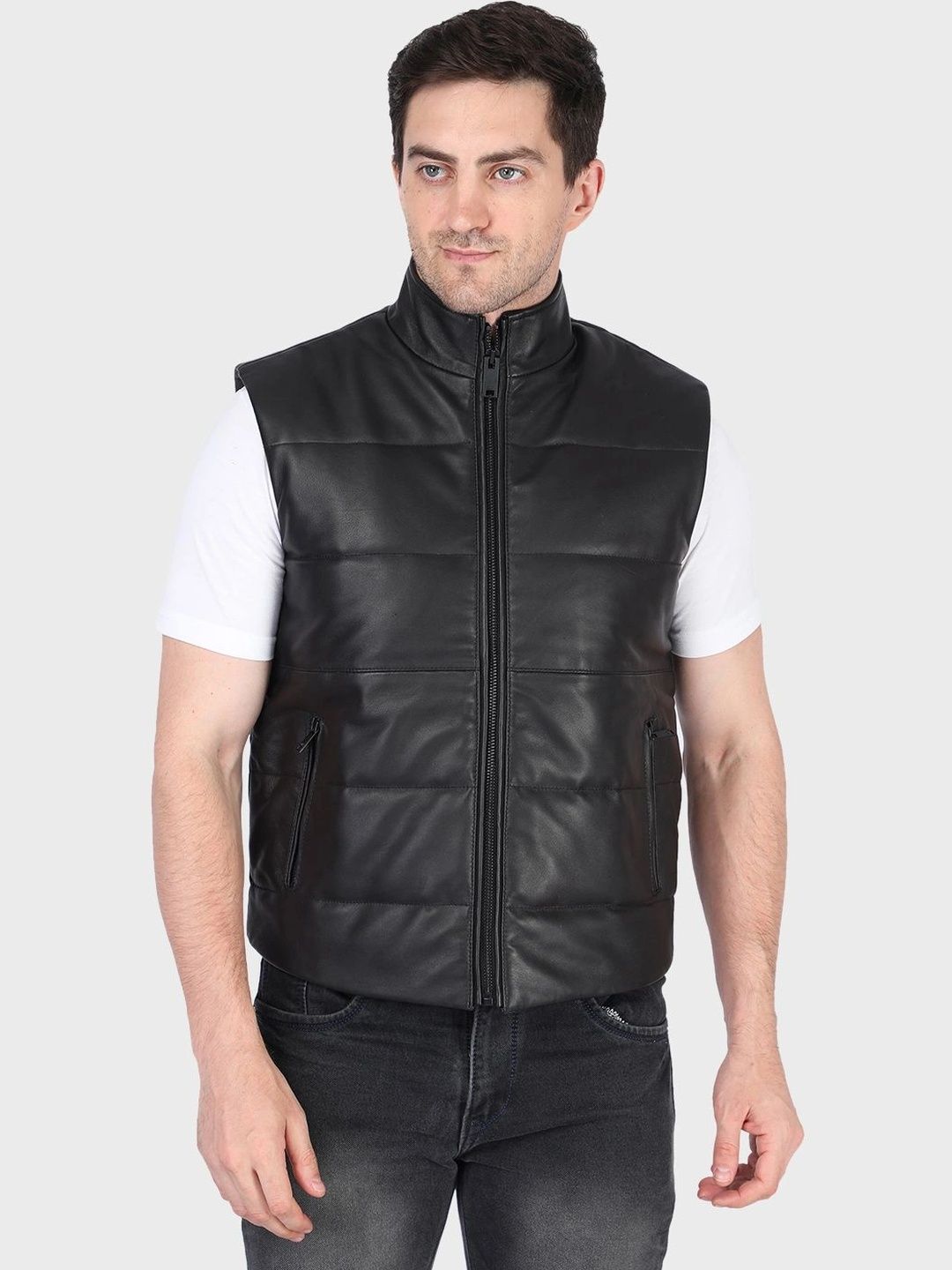 Justanned Men Leather Biker Jacket