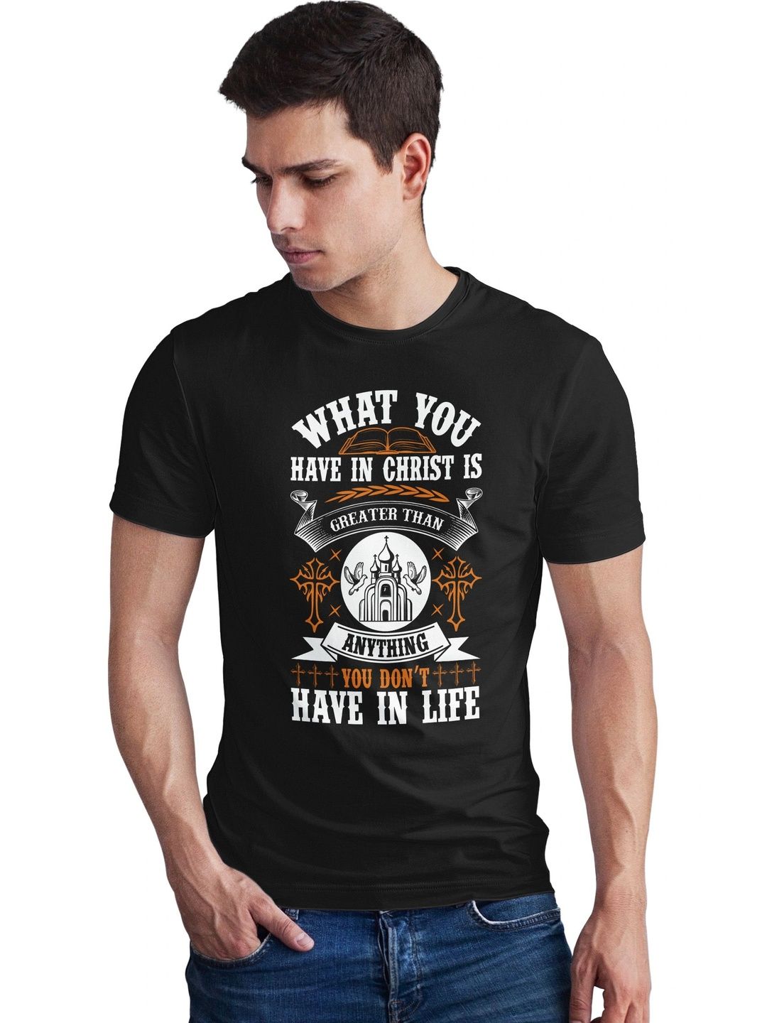 Seekbuylove Men Typography Printed Bio Finish T-shirt