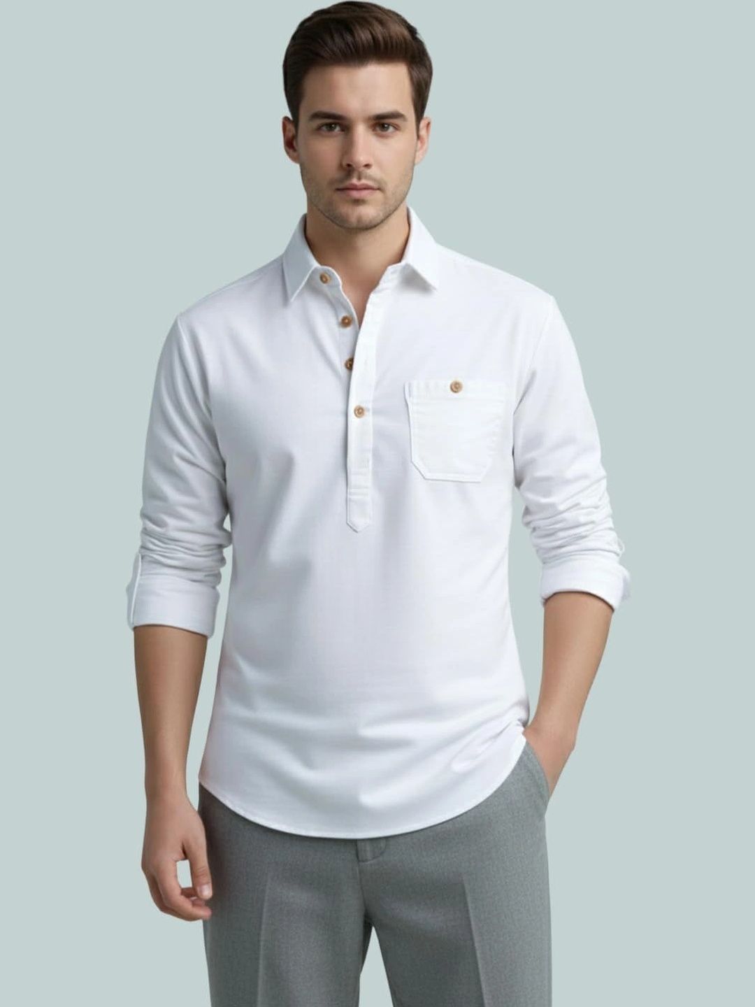 BLUE ROBED Men Kurta