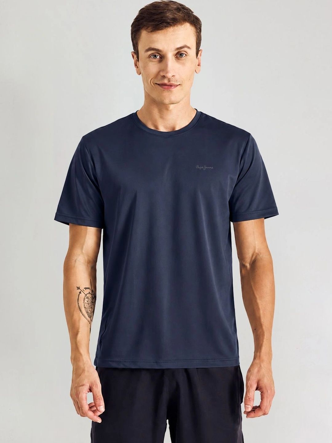 Pepe Jeans Brand Logo Printed Round Neck Regular Fit T-shirt