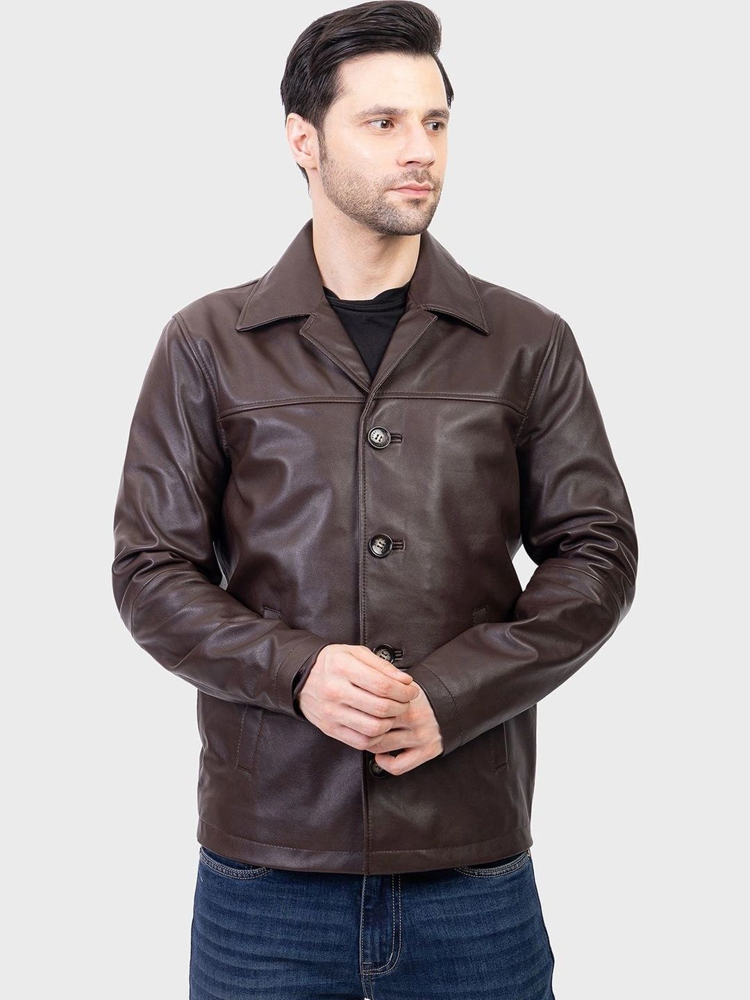 Justanned Men Leather Biker Jacket