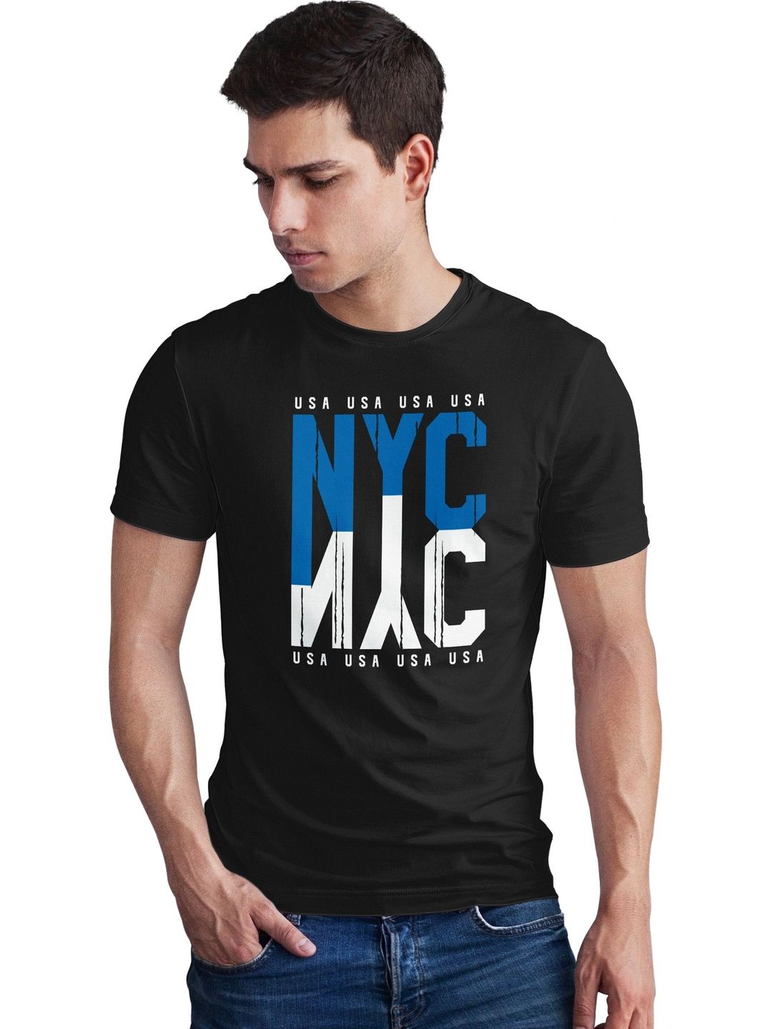 Seekbuylove Men Typography Printed Bio Finish T-shirt