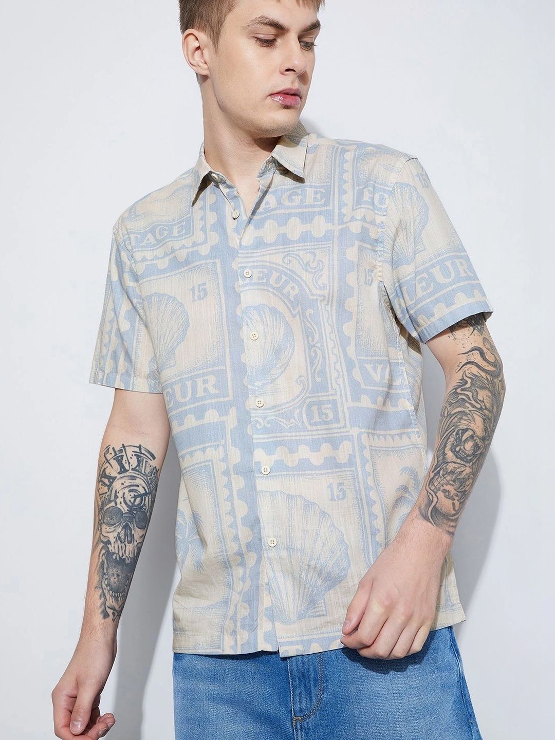 Forca by Lifestyle Forca by Lifestyle Men Printed Casual Shirt
