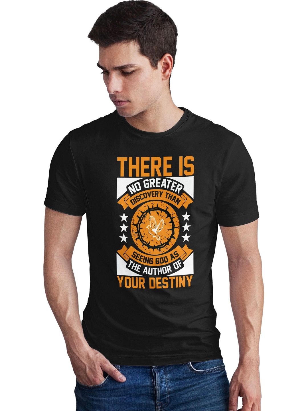 Seekbuylove Men Typography Printed Bio Finish T-shirt