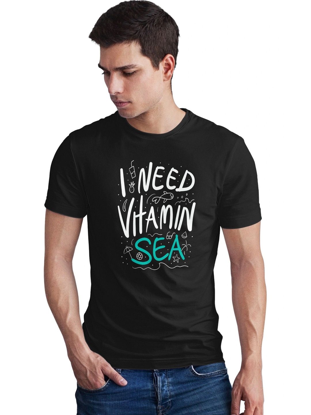 Seekbuylove Men Typography Printed Bio Finish T-shirt