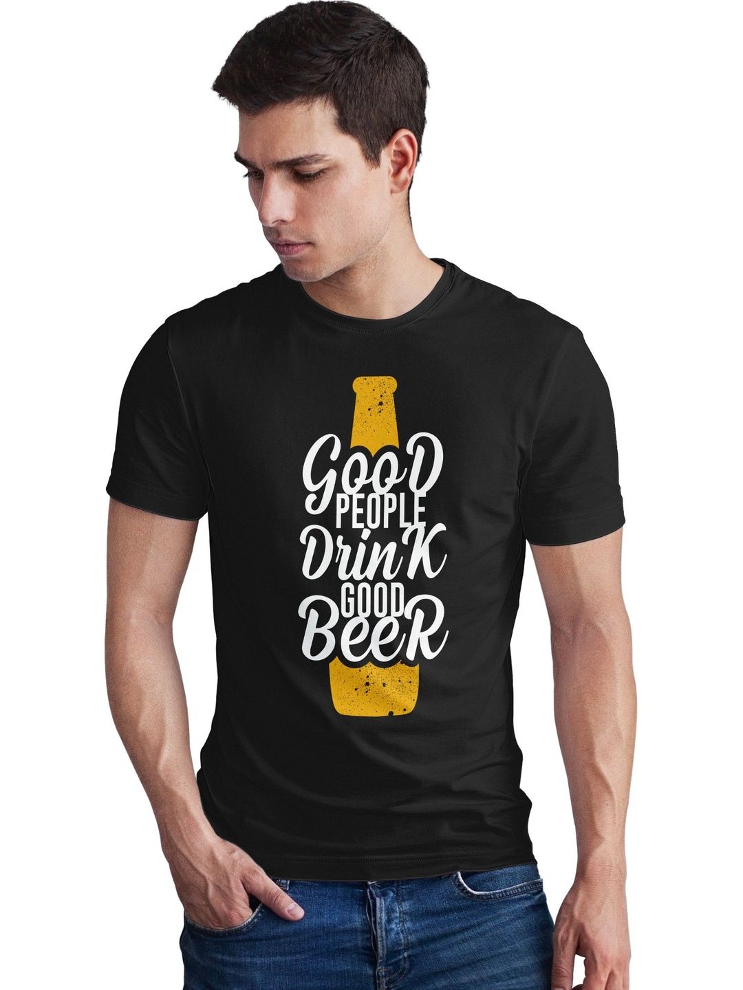 Seekbuylove Men Typography Printed Bio Finish T-shirt