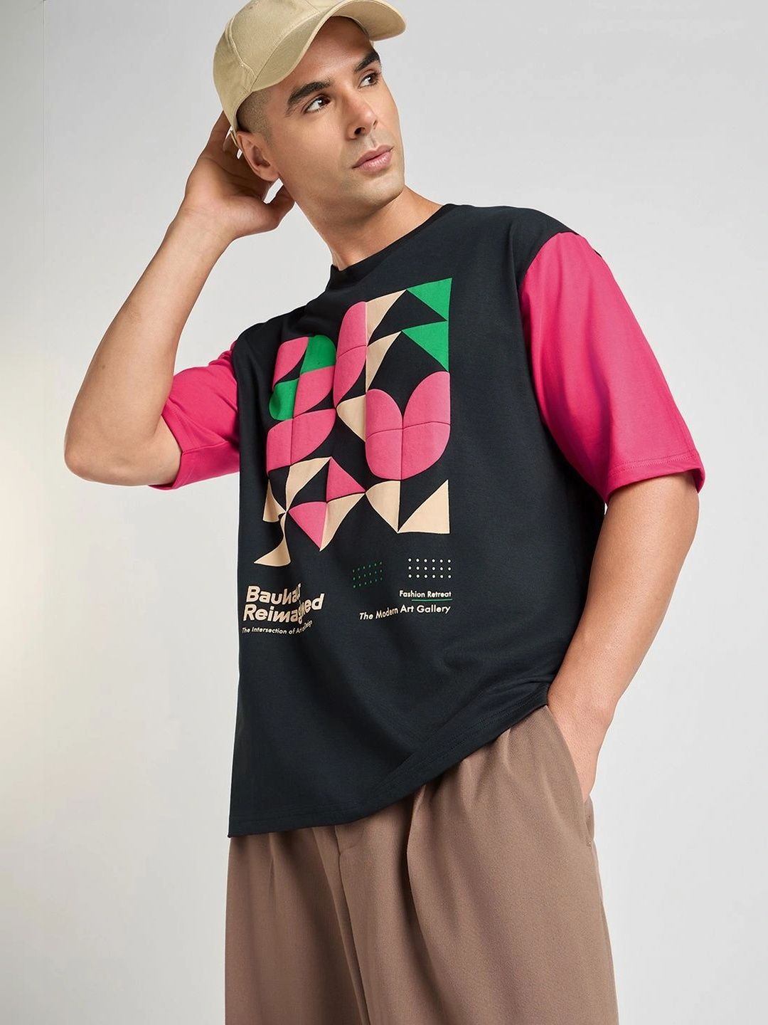 DILLINGER Men Puff Printed Oversized Cotton Tshirt