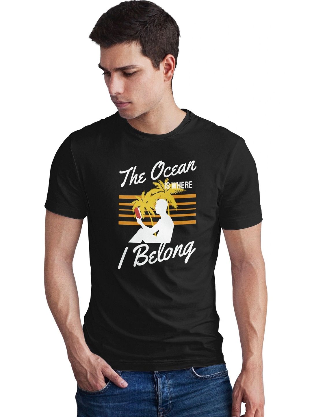 Seekbuylove Men Typography Printed Bio Finish T-shirt