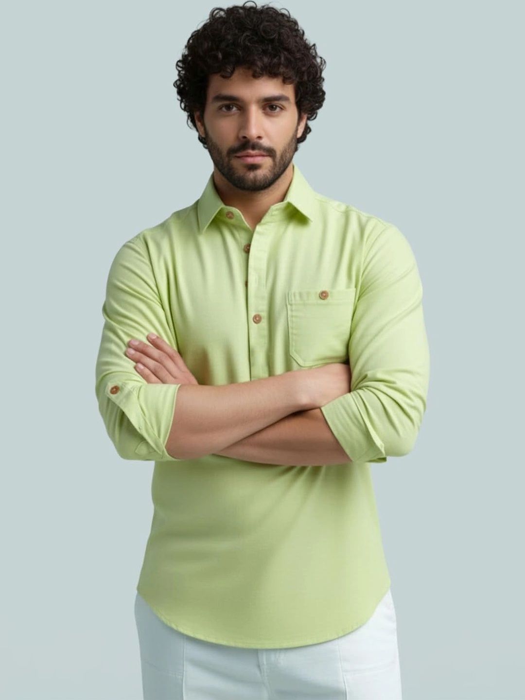 BLUE ROBED Men Kurta