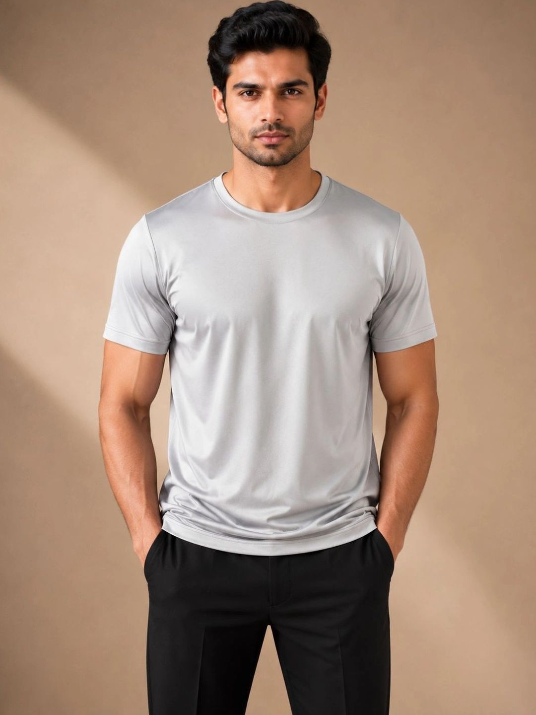 Pure Lab+ Round Neck Short Sleeves Regular Fit T-Shirt