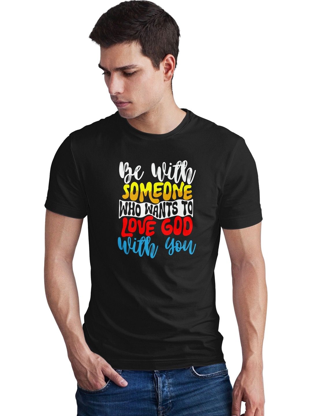 Seekbuylove Men Typography Printed Bio Finish T-shirt