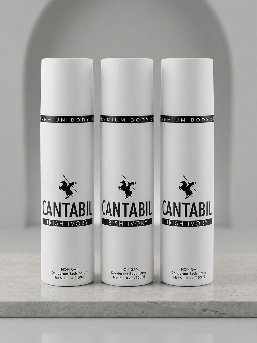 Cantabil Men Set of 3 Irish Ivory Deodorants 450ml