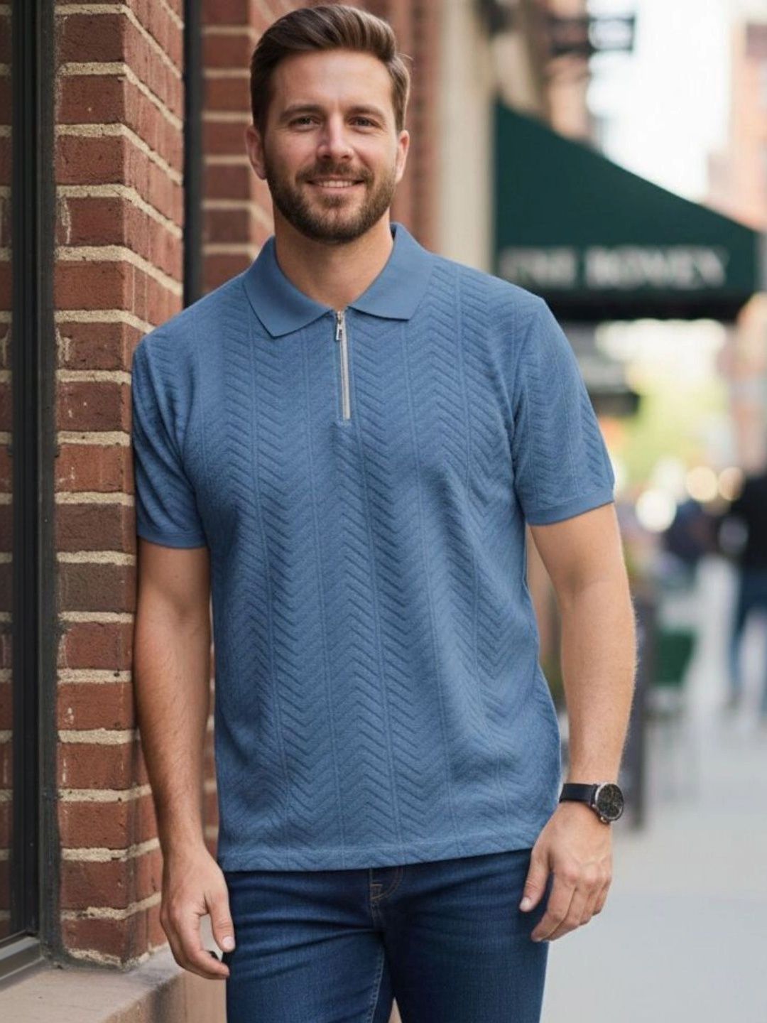 Moda Rapido Men Polo Collar T-shirt