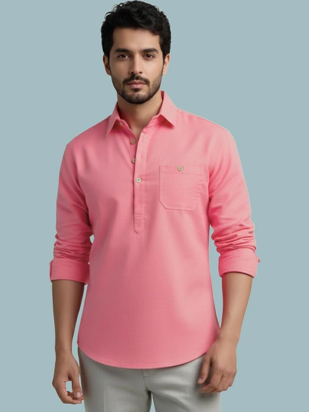 BLUE ROBED Men Kurta