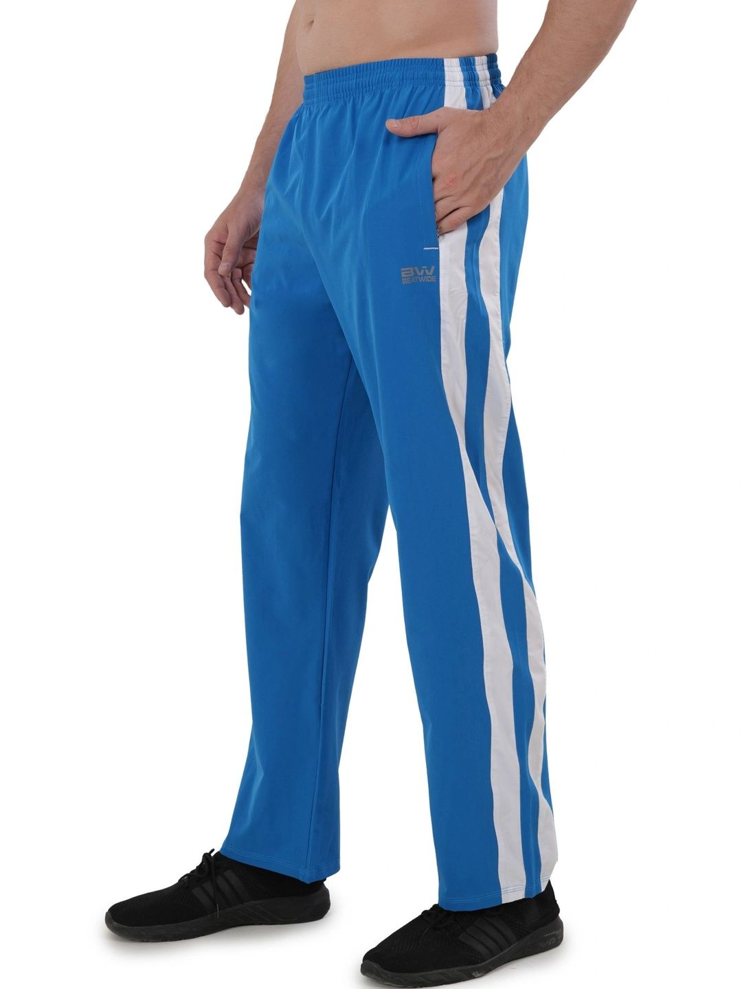 Beatwide Men Relaxed Fit Colourblocked Rapid-Dry Training Track Pants