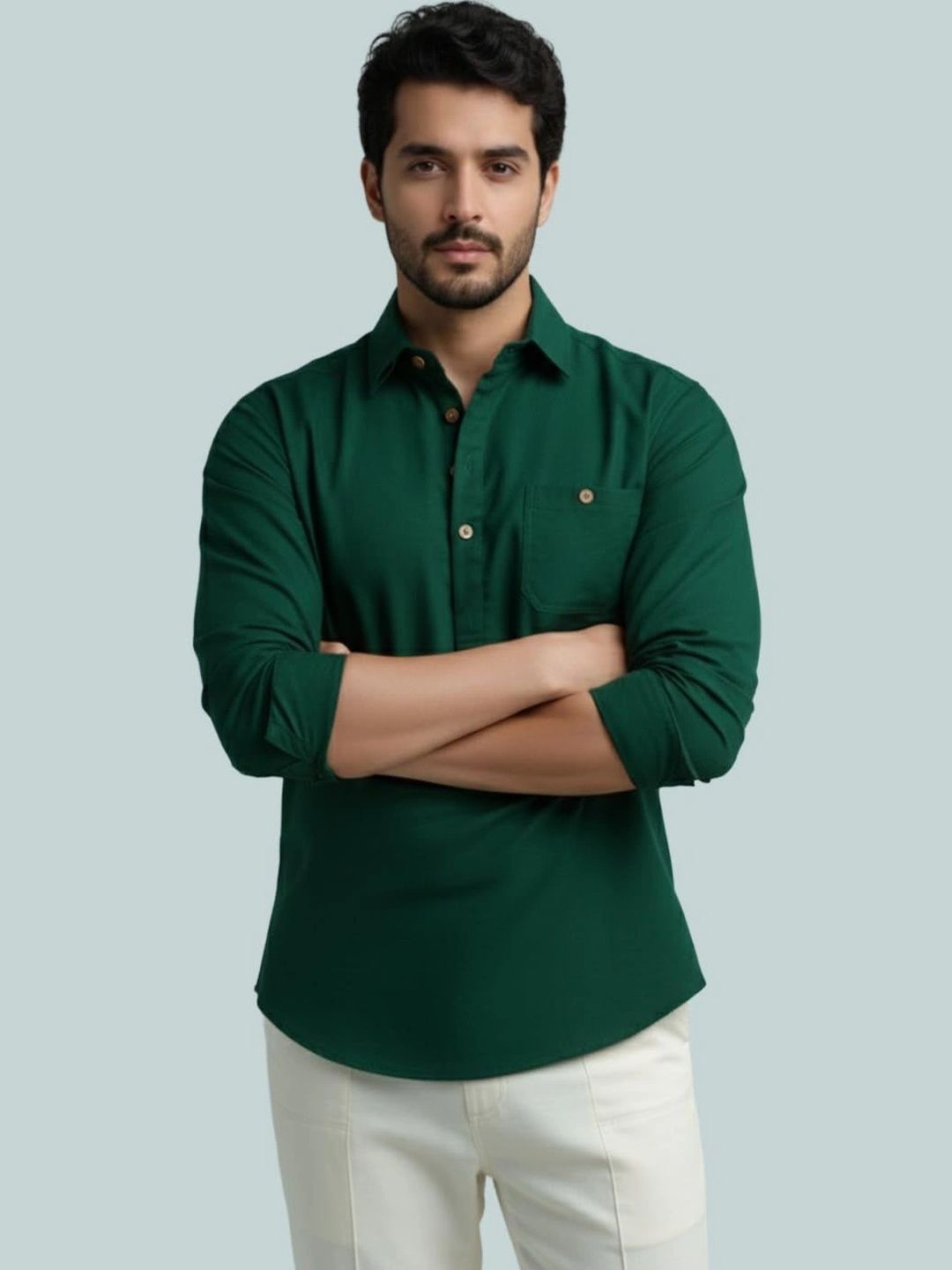 BLUE ROBED Men Kurta
