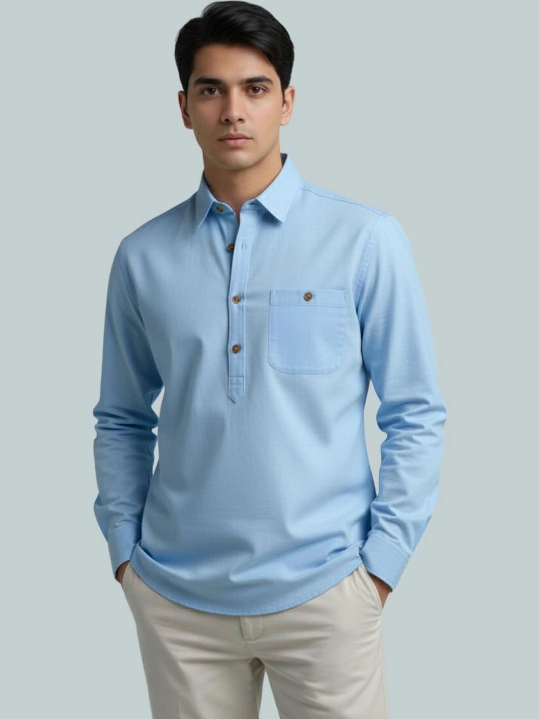 BLUE ROBED Men Kurta