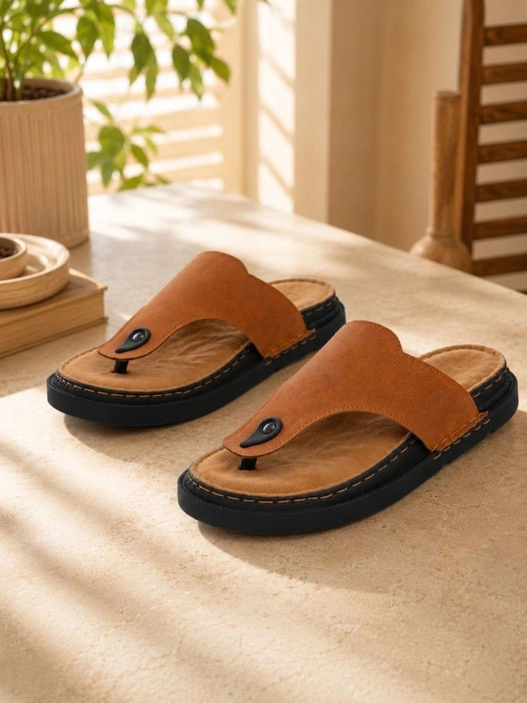 SERVER Men Suede Comfort Sandals