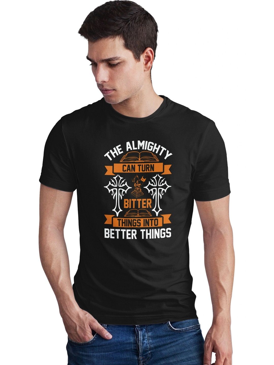 Seekbuylove Men Typography Printed Bio Finish T-shirt