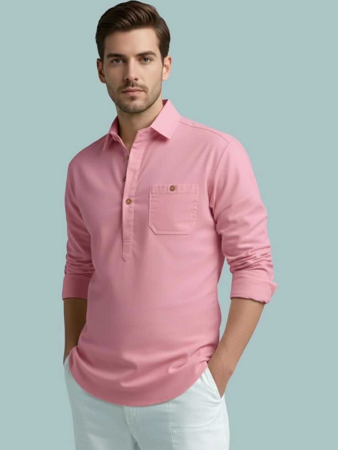 BLUE ROBED Men Kurta