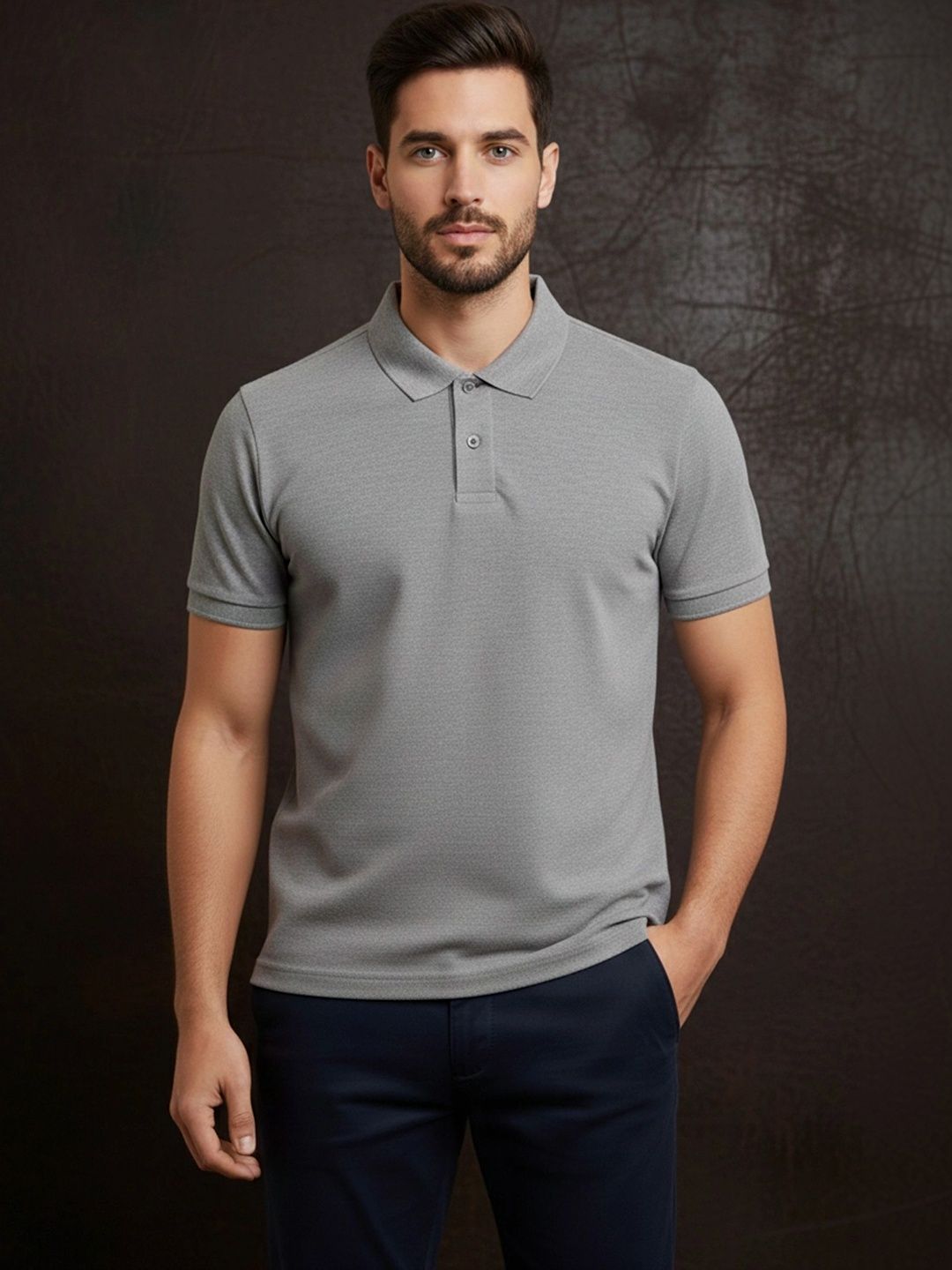 Mast & Harbour Men Polo Collar T-shirt
