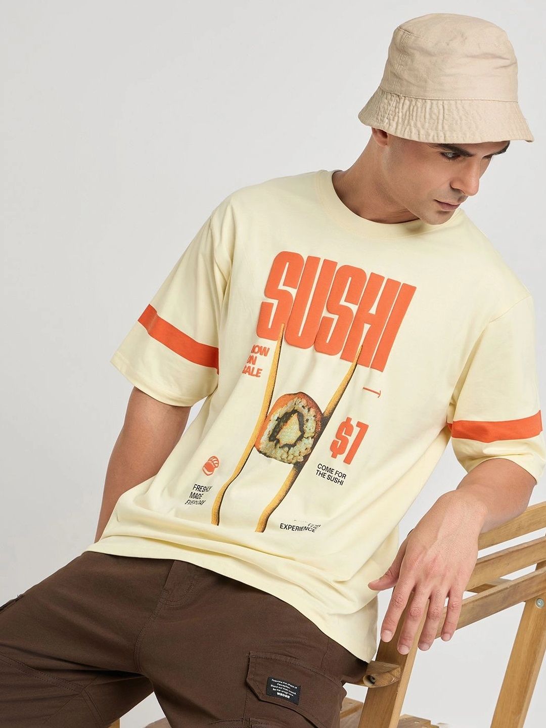 DILLINGER Men Puff Printed Oversized Cotton Tshirt