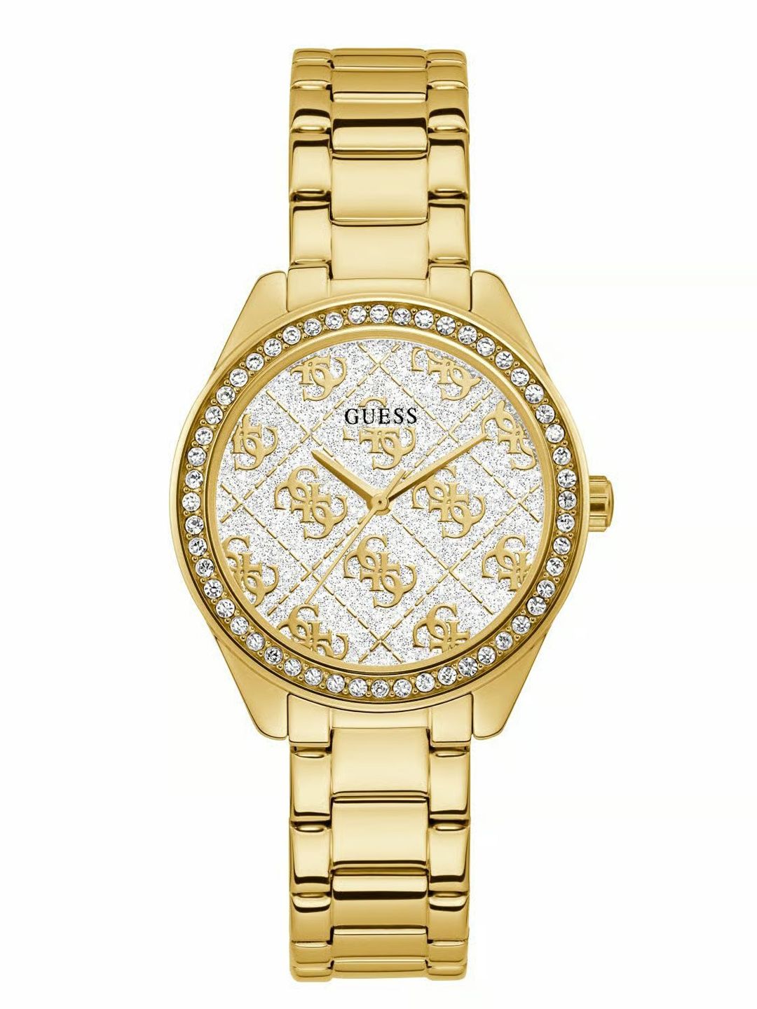 GUESS GUESS Round 37mm White Dial Analog Women Watch - GW0001L2