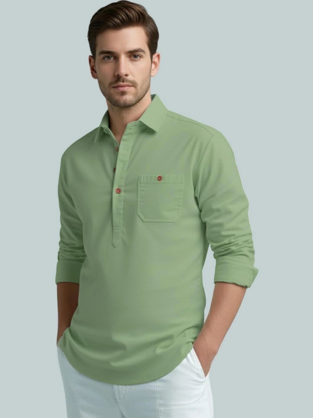 BLUE ROBED Men Kurta