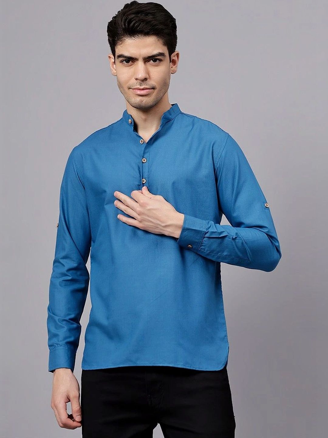 BLUE ROBED Men Kurta