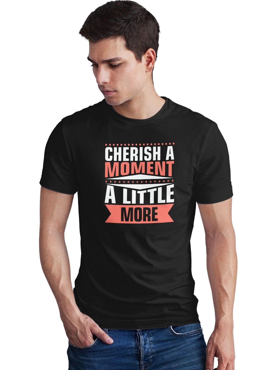 Seekbuylove Men Typography Printed Bio Finish T-shirt