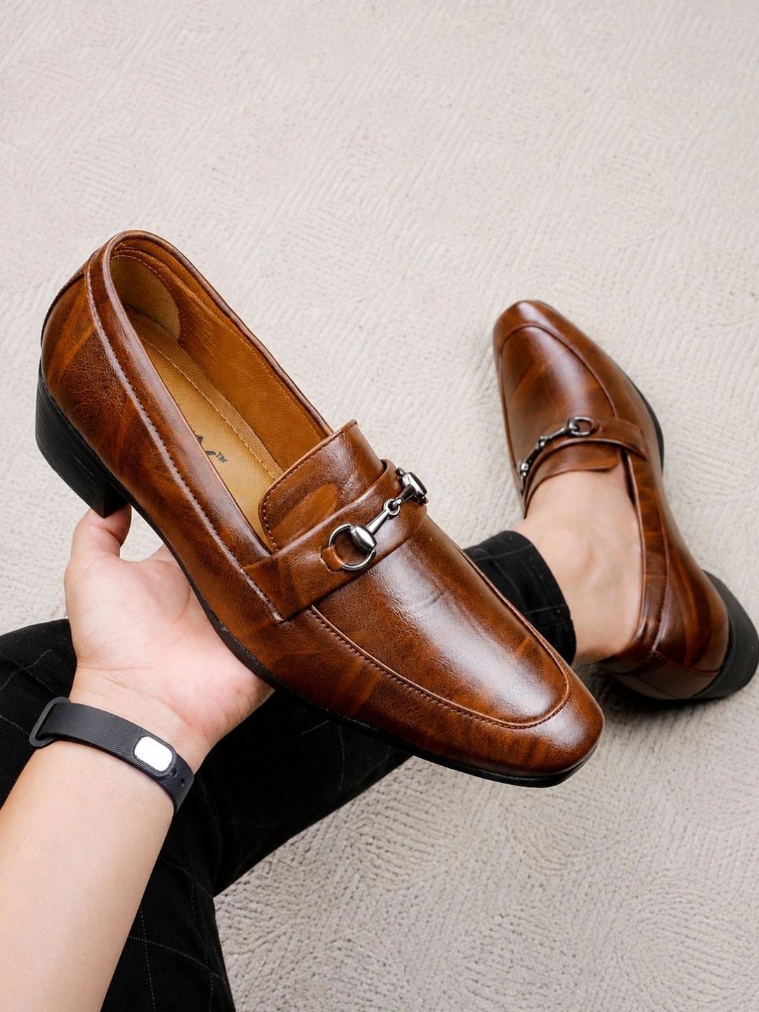 Bxxy Men Slip On Elevator Formal Loafers