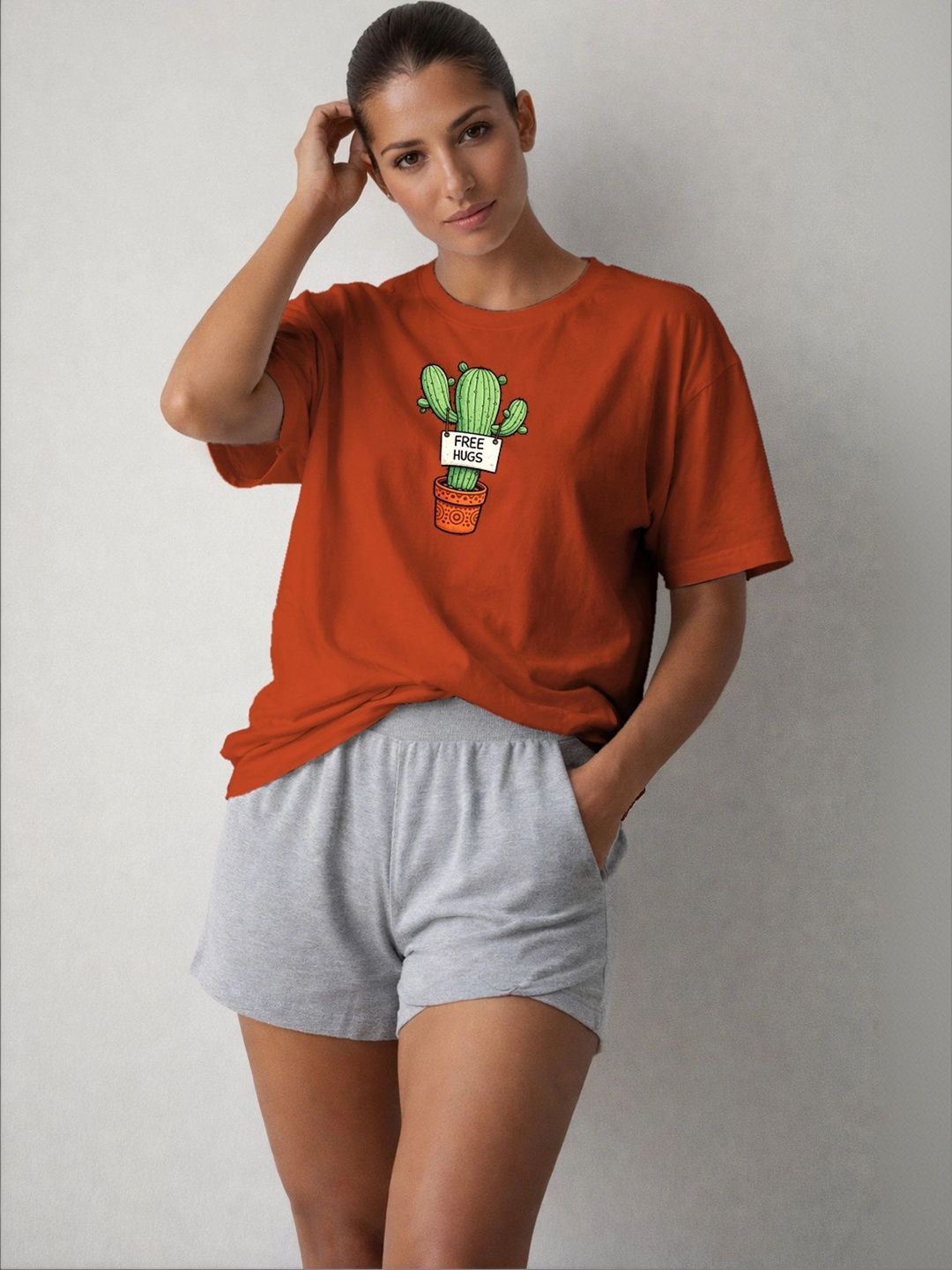 TOGS & TERRE Women Printed Organic Cotton Blend T-shirt