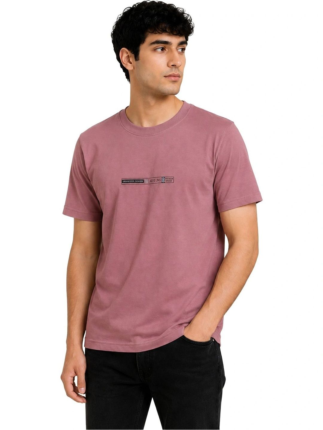 AXYS Men Typography Printed T-shirt