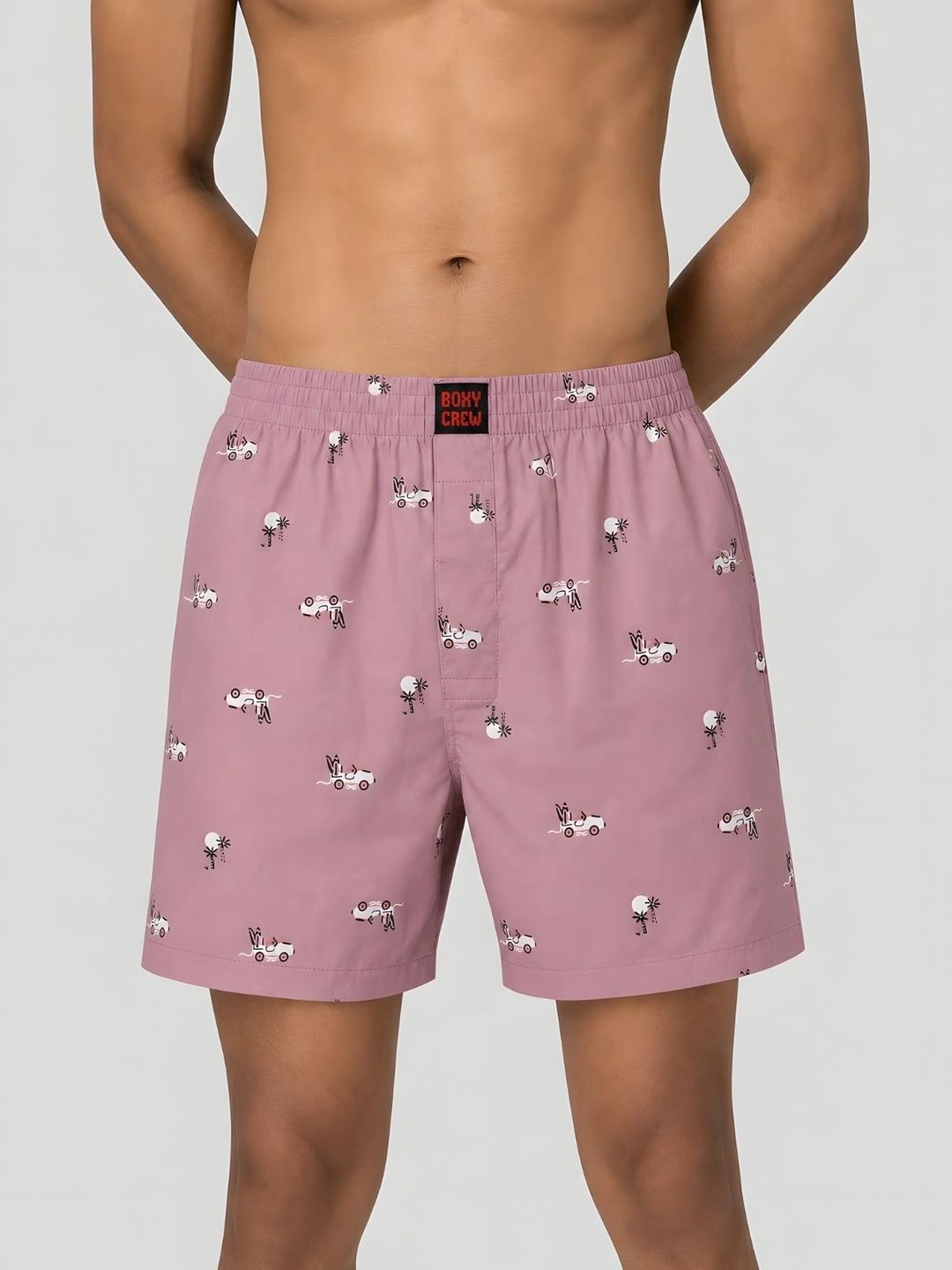 Boxy Crew Printed Pure Cotton Boxers
