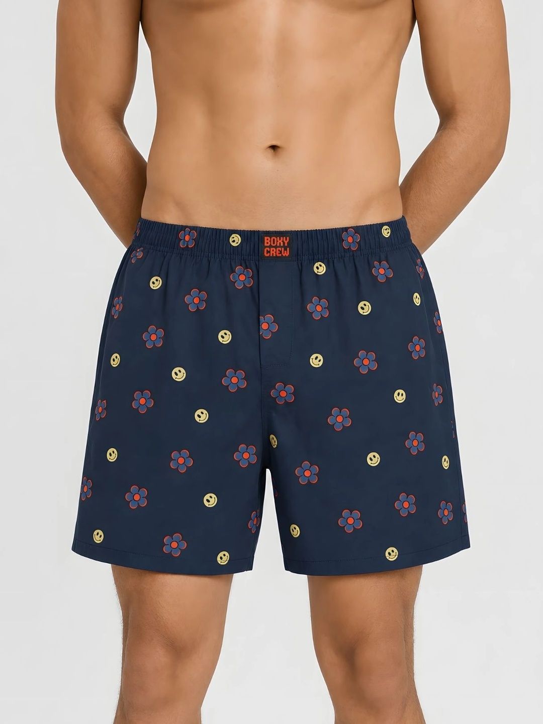 Boxy Crew Printed Pure Cotton Boxers