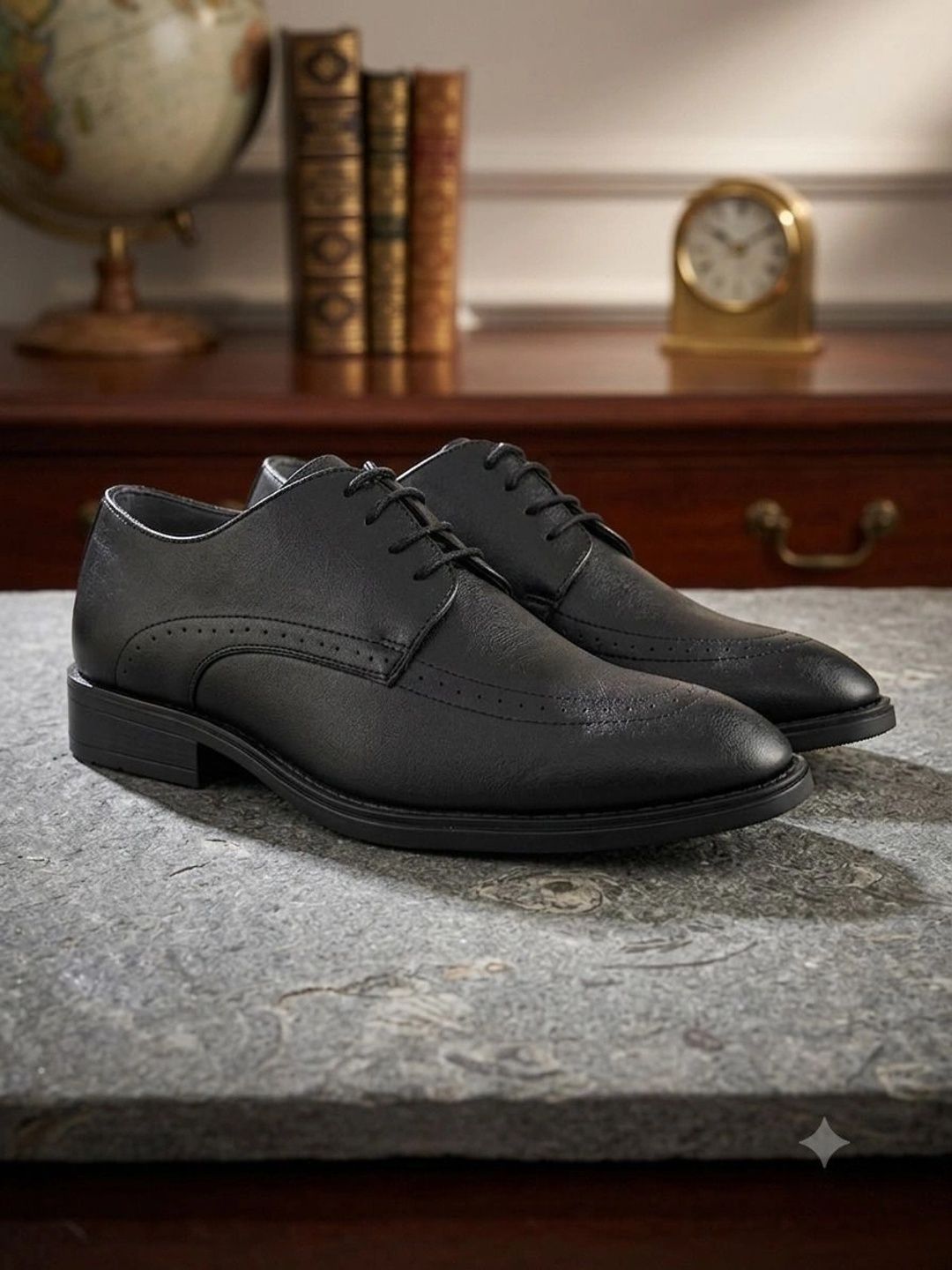 INVICTUS Men PU Pointed Toe Lace-Ups Derbys Formal Shoes
