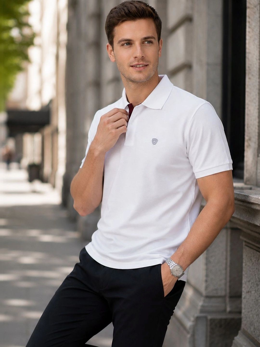 Lux Cozi Polo Collar Pure Cotton T-shirt