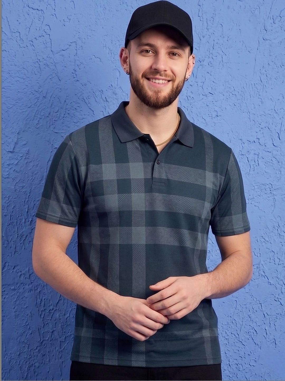 AIN6 Men Printed Polo Collar T-shirt