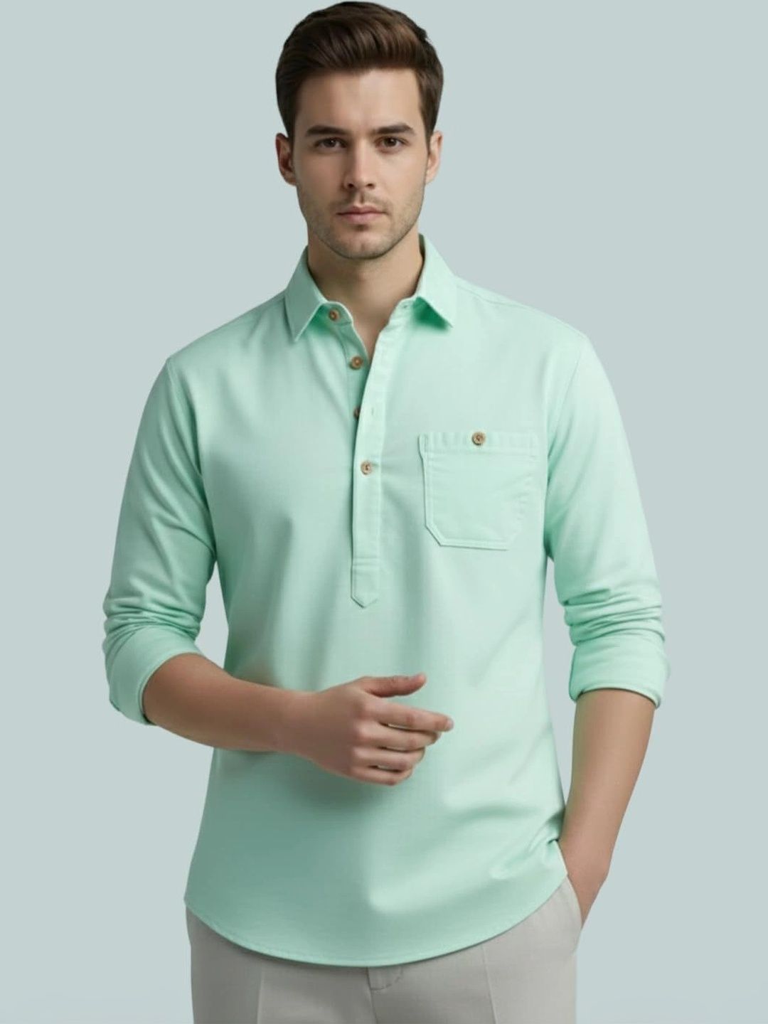 BLUE ROBED Men Kurta