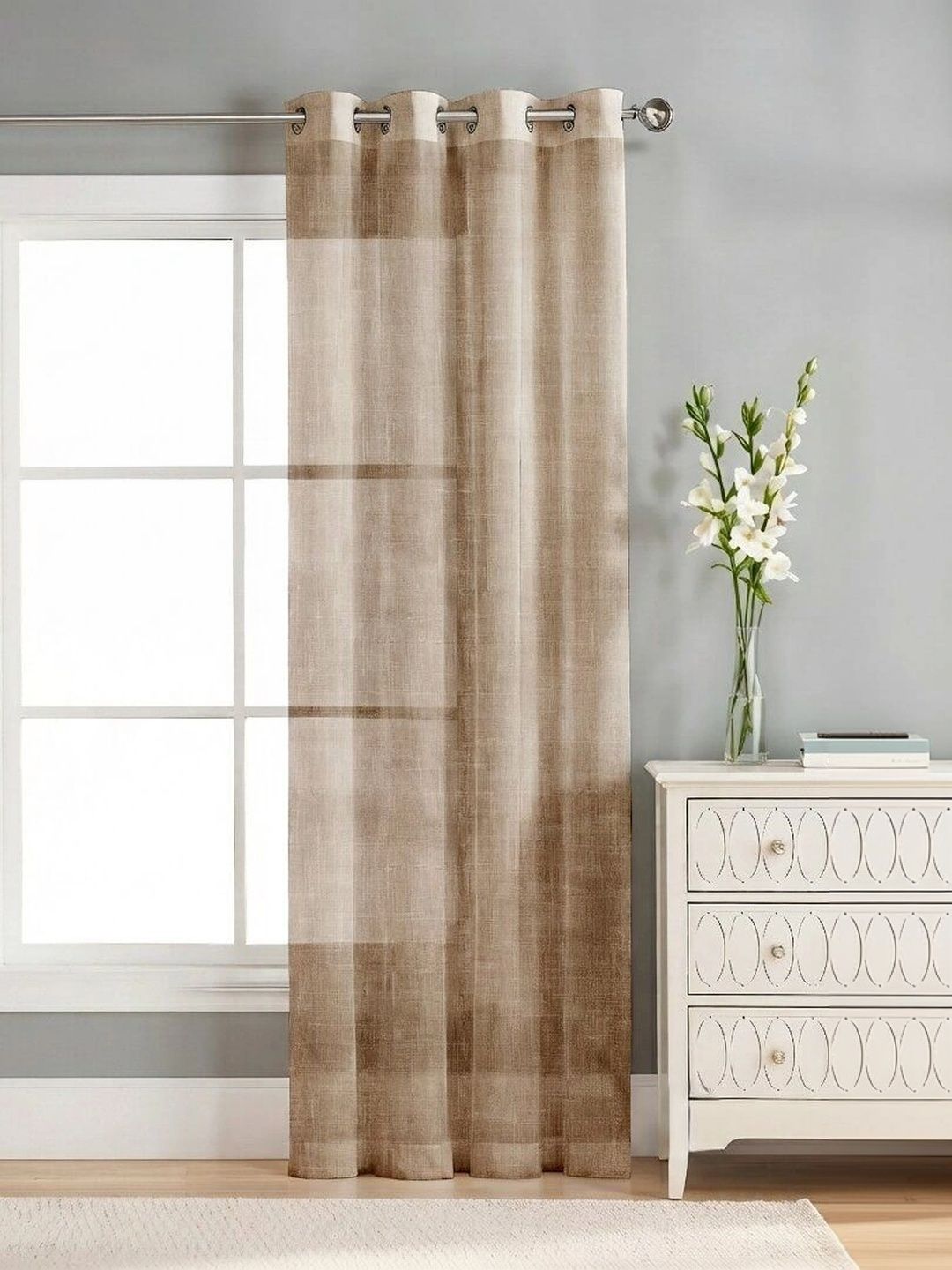 SIMPLYCURTAINS SIMPLYCURTAINS Brown Sheer Window Curtain