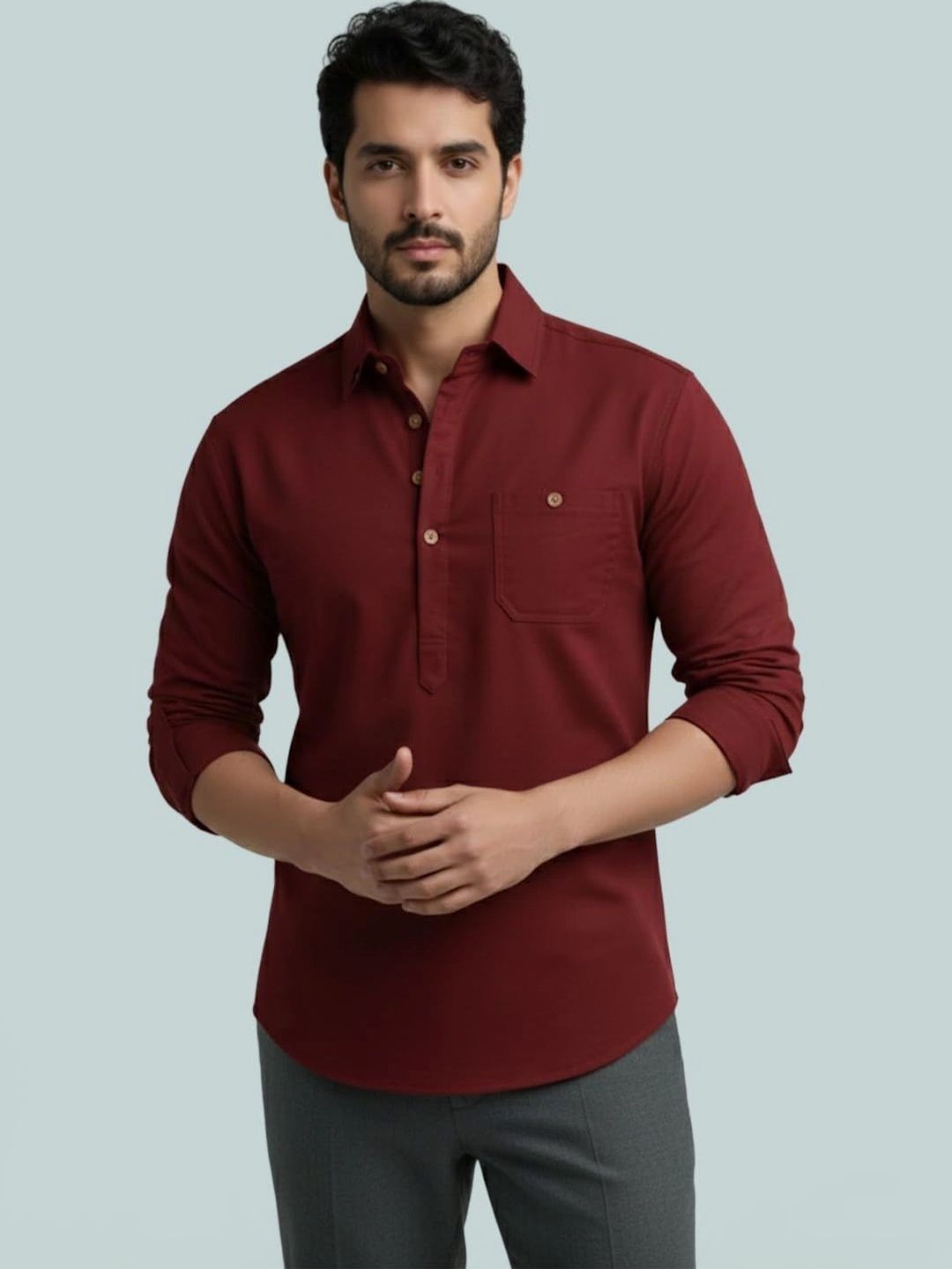 BLUE ROBED Men Kurta