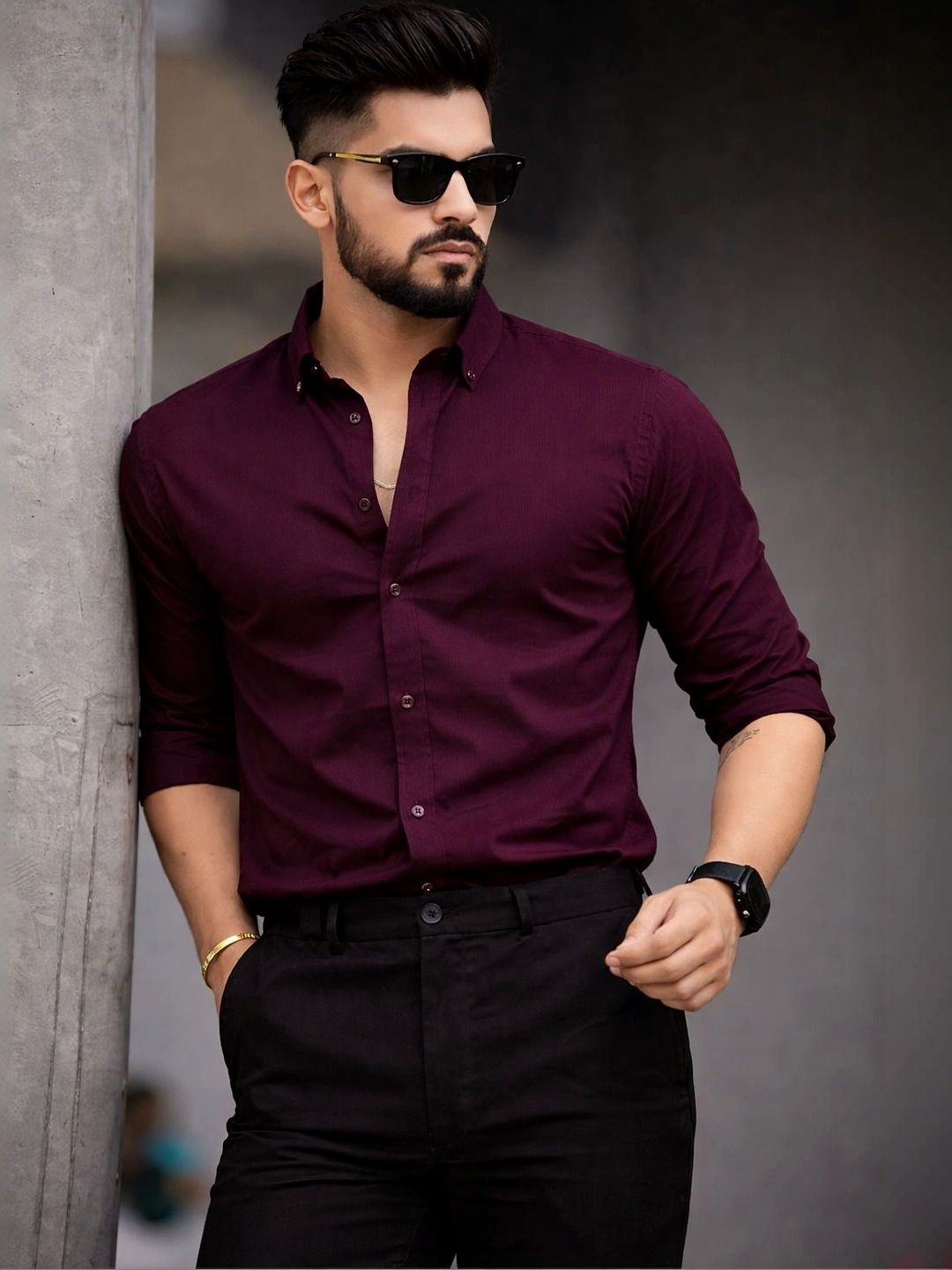 THE BIG ATTIRE Men Classic Casual Shirt