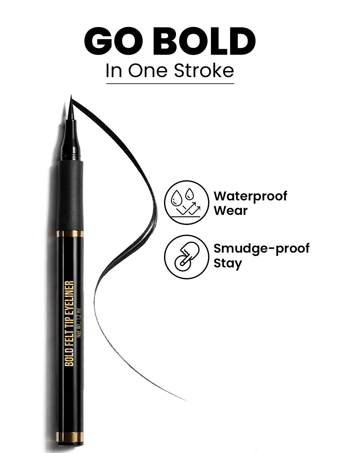 SWISS BEAUTY SWISS BEAUTY Bold Felt Tip Eyeliner - Jet Black