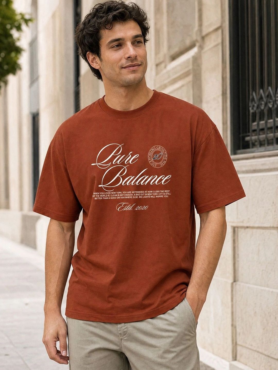 NOBERO Men Typography Printed Pure Cotton Pockets T-shirt