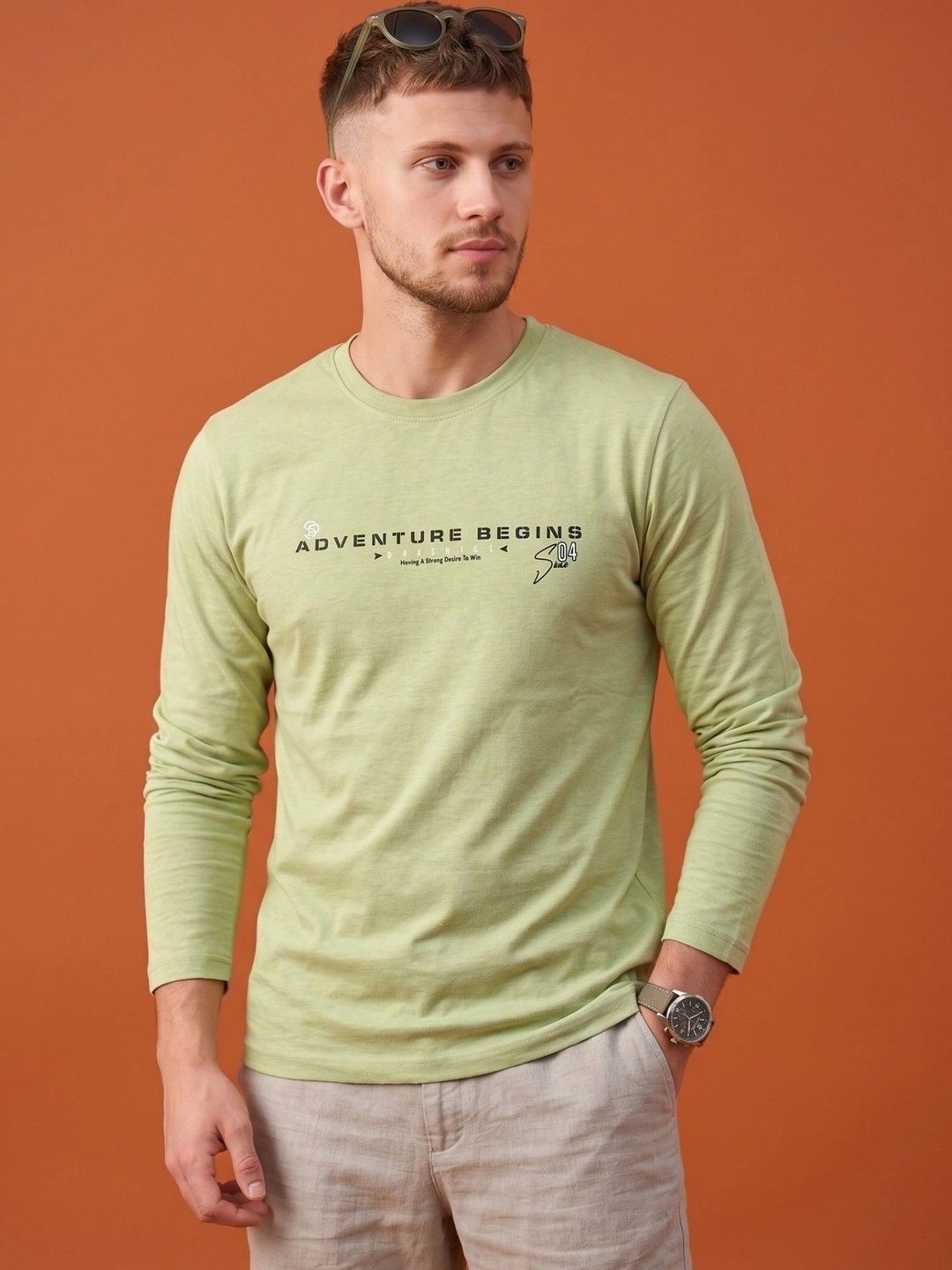 SANDPIPER Men Typography Printed T-shirt