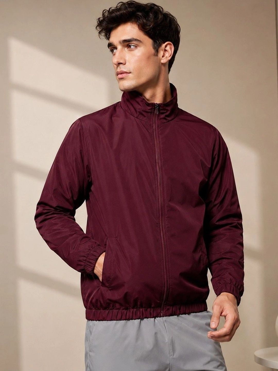 JKT Men Lightweight Training or Gym Bomber Jacket
