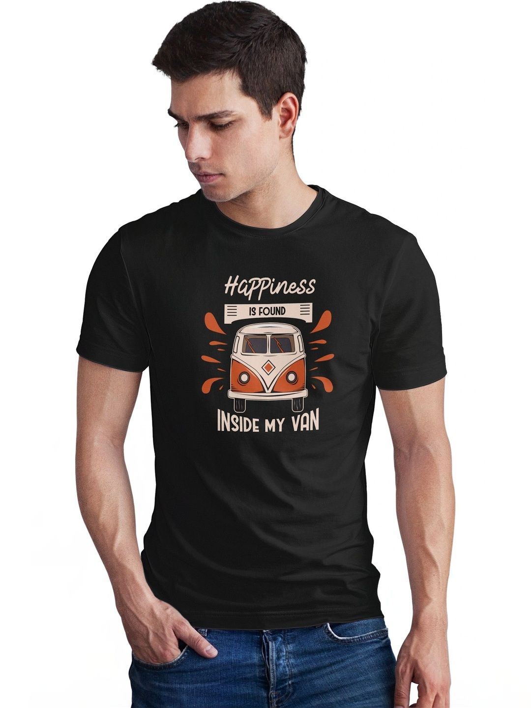 Seekbuylove Men Printed Bio Finish T-shirt