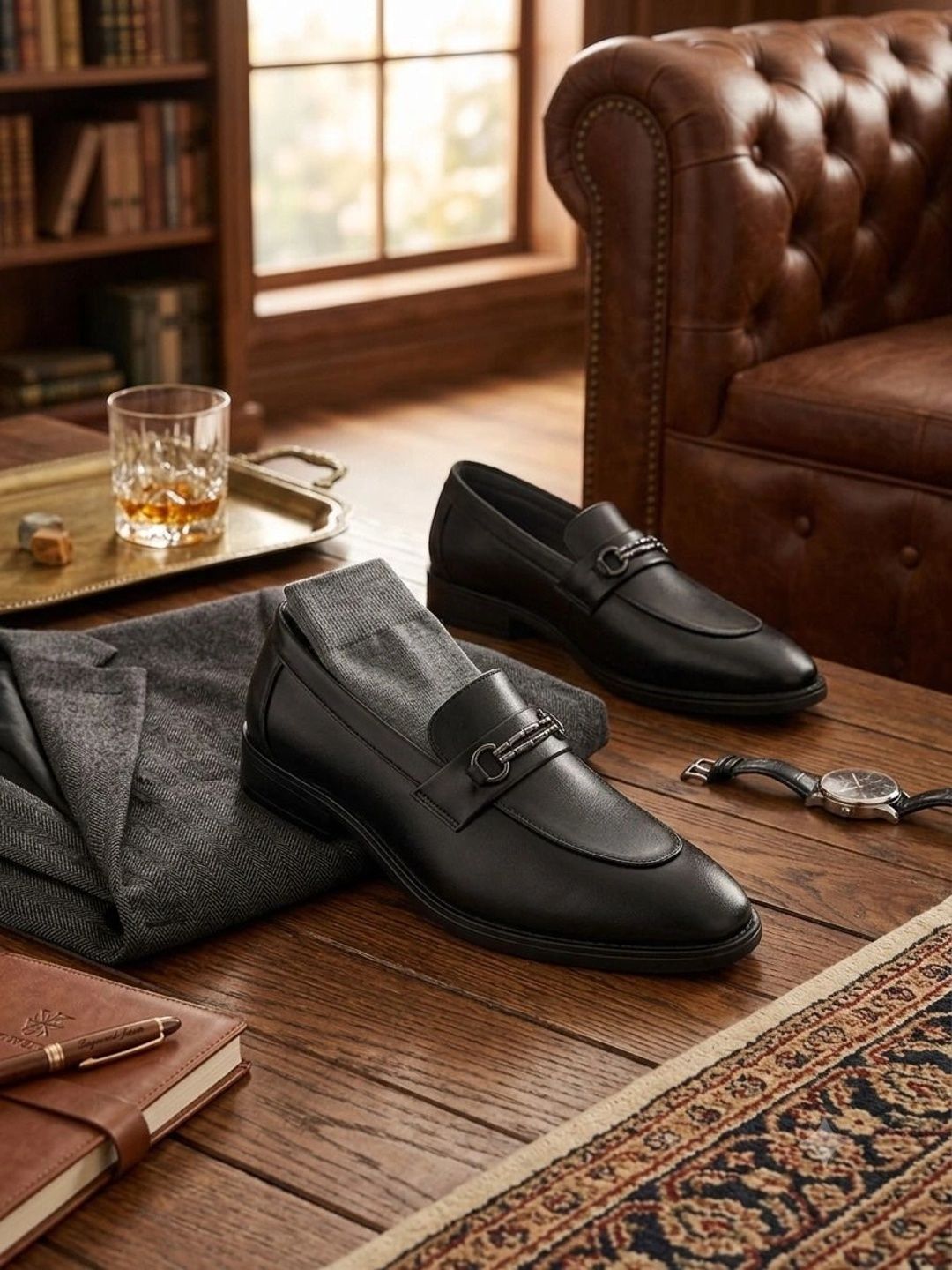 Killer Men PU Round Toe Slip-On Loafers Formal Shoes